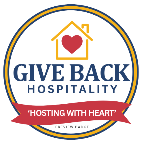 Hosting With Heart property badge