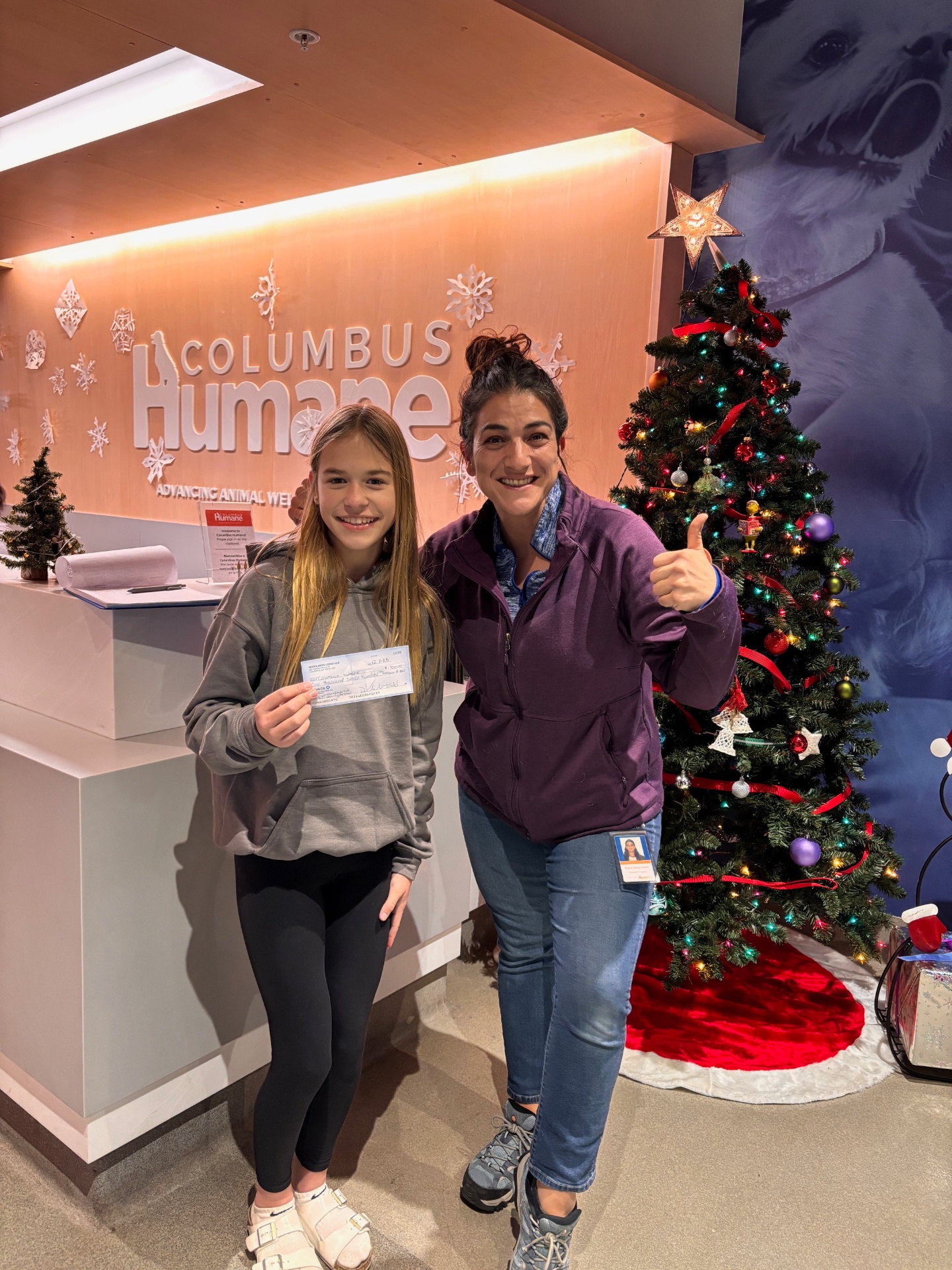 Host giving back in action
